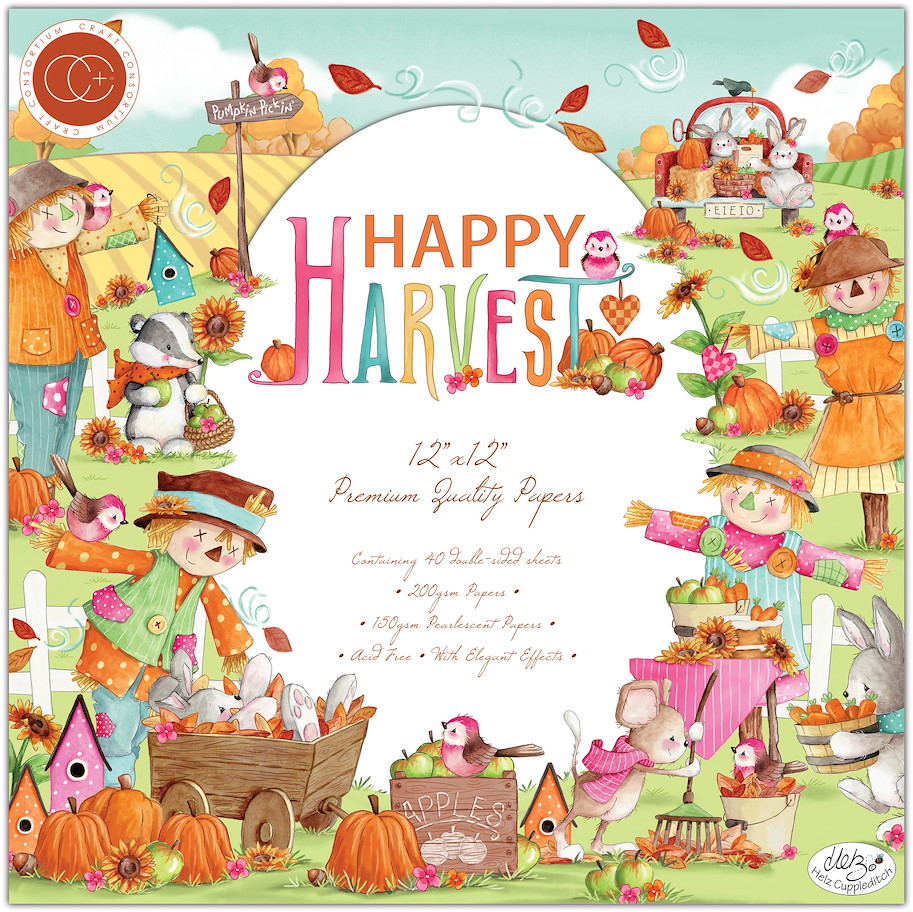 Craft Consortium Happy Harvest 12x12 Inch Paper Pad