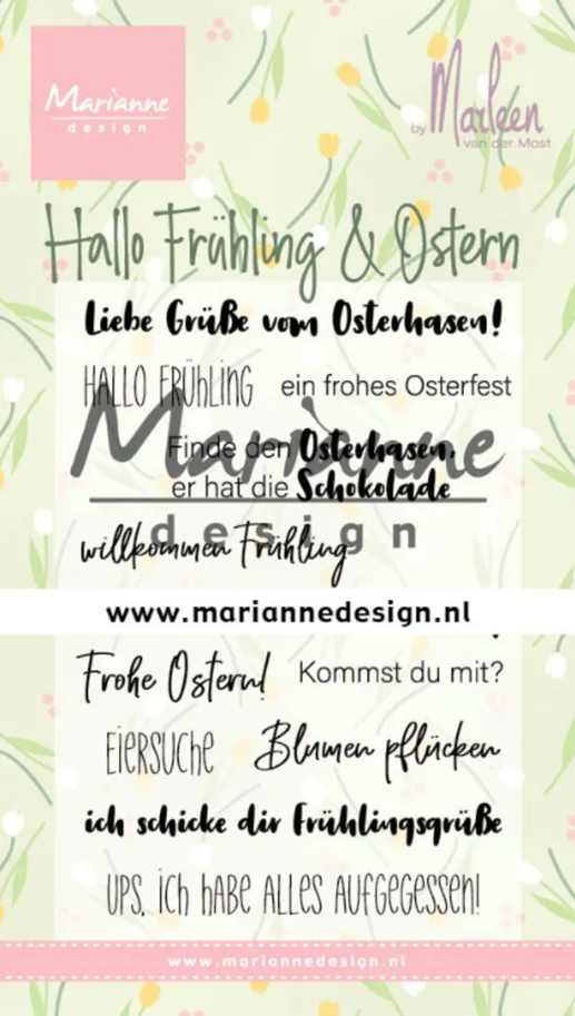 Marianne Design Clear Stamps by Marleen Hello Spring & Easter