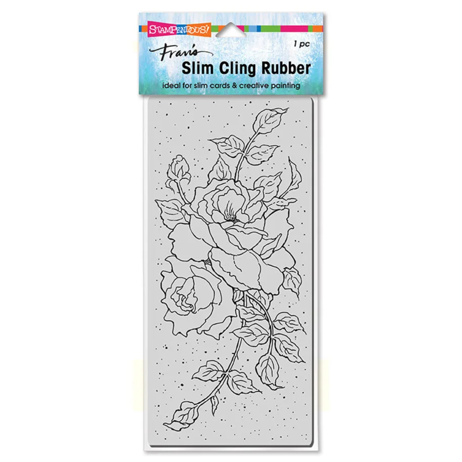 Stampendous Rose Tendrils Slim Cling Rubber Stamps