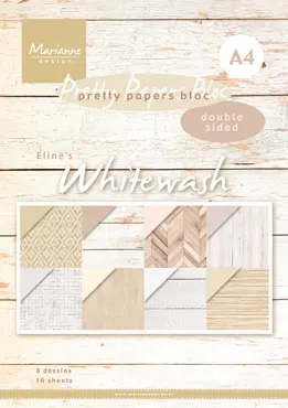 Marianne Design Pretty Papers Bloc A4 Eline's Whitewash