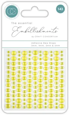 Craft Consortium Adhesive Dew Drops Yellow