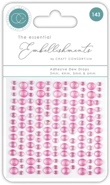 Craft Consortium Adhesive Dew Drops Pink