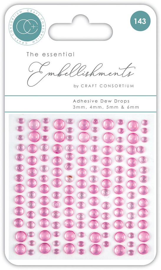 Craft Consortium Adhesive Dew Drops Pink 