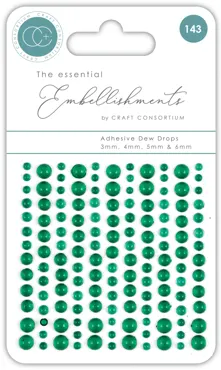 Craft Consortium Adhesive Dew Drops Green