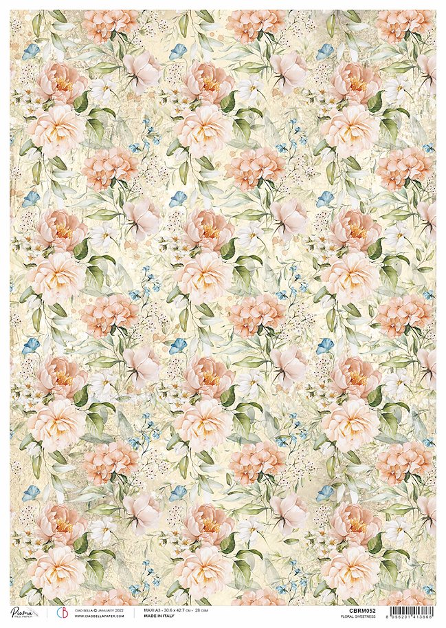 CIAO BELLA - RICE PAPER A3 FLORAL SWEETNESS