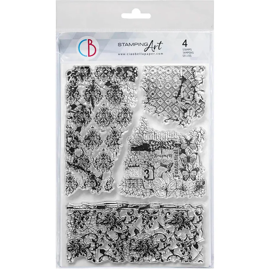 CIAO BELLA - CLEAR STAMP SET 6"X8" ANTIQUE TAPESTRIES