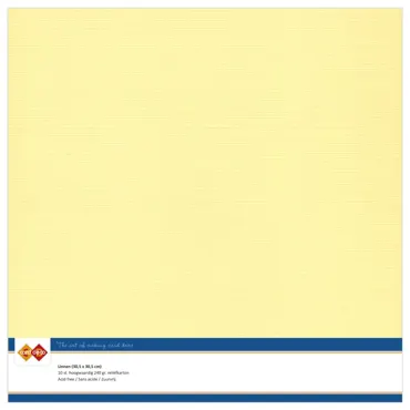 Card Deco Linen Cardstock 30,5x30,5 cm Light Yellow 10stk.