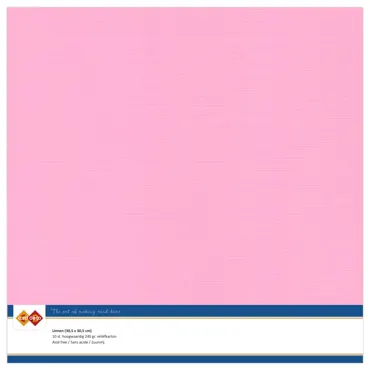 Card Deco Linen Cardstock 30,5x30,5 cm Pink 10stk.