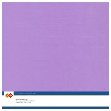 Card Deco Linen Cardstock 30,5x30,5 cm Lilac 10stk.