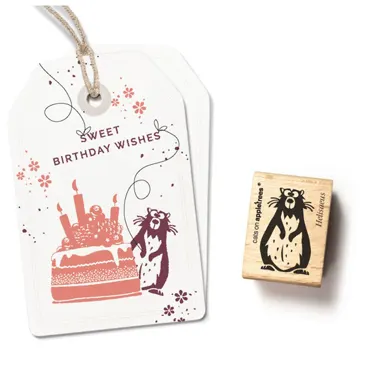 Cats on appletrees Stempel Murmeltier Helisaeus