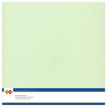 Card Deco Linen Cardstock 30,5x30,5 cm Light Green 10stk.