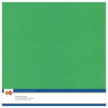 Card Deco Linen Cardstock 30,5x30,5 cm Green 10stk.