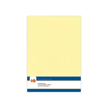 Card Deco Linen Cardstock A4 Light Yellow 10stk.