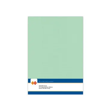 Card Deco Linen Cardstock A4 Middle Green 10stk.