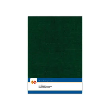 Card Deco Linen Cardstock A4 Christmas Green 10stk.