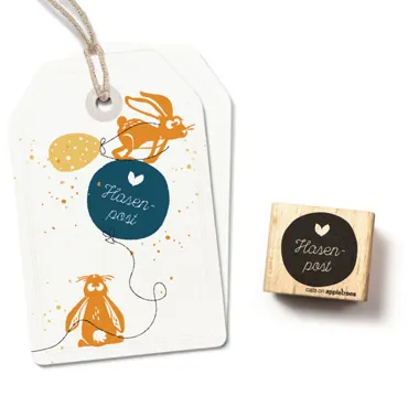 Cats on appletrees Stempel Hasenpost