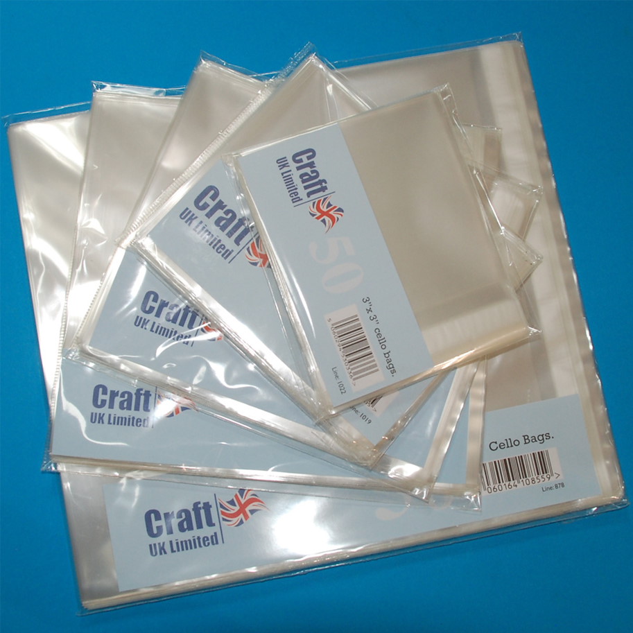 Craft UK Cello Bags 3x3 Inch/7,6 x 7,6 cm