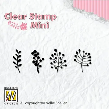 Nellie Snellen Mini Clear Stamps Berries Branches