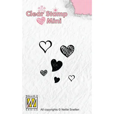 Nellie Snellen Mini Clear Stamps Hearts