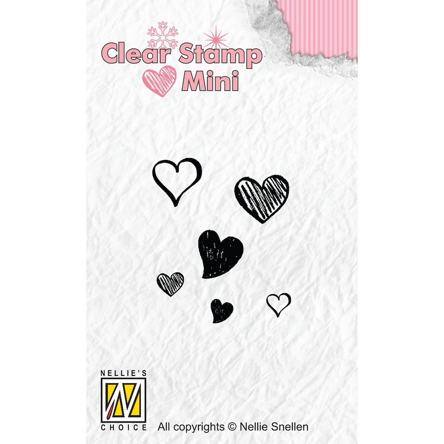 Nellie Snellen Mini Clear Stamps Hearts