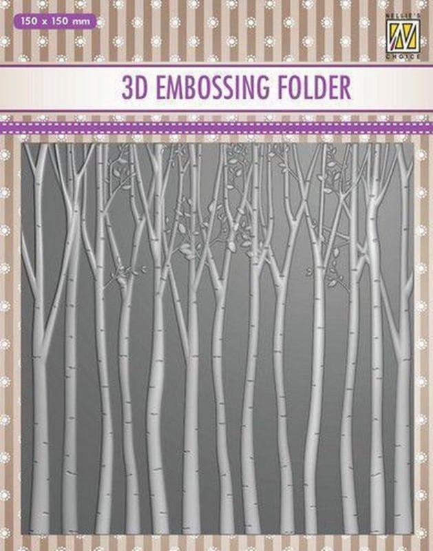 Nellie Snellen 3D Embossing Folder Trees LillyArt