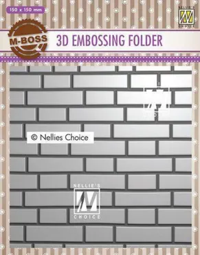 Nellie Snellen 3D Embossing Folder Brick Wall