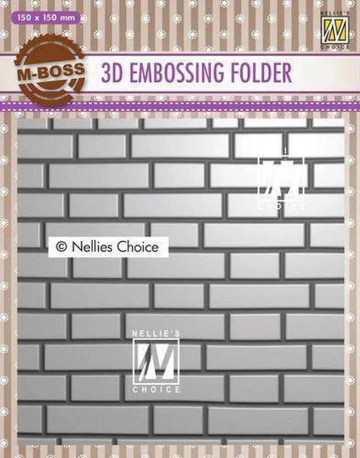 Nellie Snellen 3D Embossing Folder Brick Wall