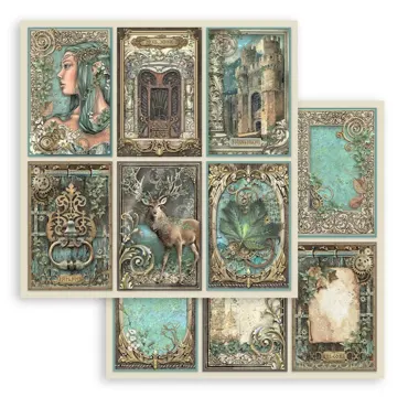 Stamperia Magic Forest 12x12 Inch Paper Sheet 6 Cards