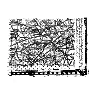Crafty Individuals Map of London Unmounted Rubber Stamp