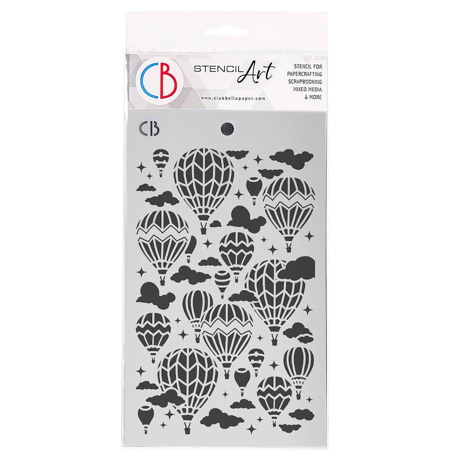 CIAO BELLA - TEXTURE STENCIL 5"X8" BALLOONS JOURNEY