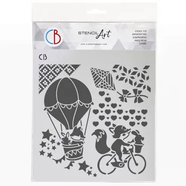 CIAO BELLA - TEXTURE STENCIL 8"X8" TRAVEL WITH IMAGINATION