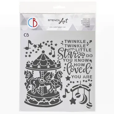 CIAO BELLA - TEXTURE STENCIL 8"X8" CAROUSEL