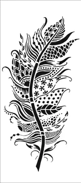 The Crafter's Workshop - Patchwork Feather Slimline Stencil
