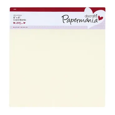 Papermania 8 X 8" Cards/Envelopes (6Pk, 300gsm) - Cream