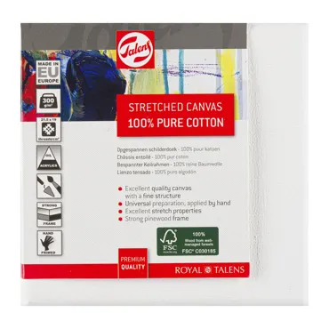 Royal Talens Bespannter Keilrahmen Baumwolle 10 x 10 cm