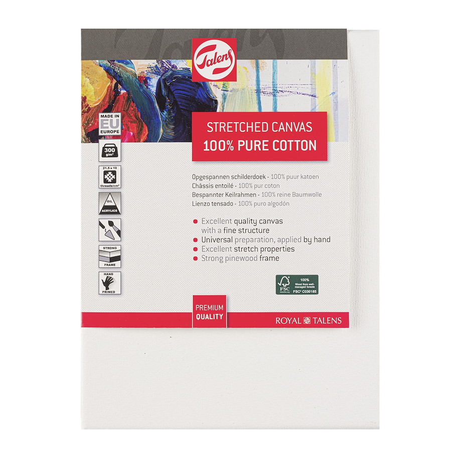 Royal Talens Bespannter Keilrahmen Baumwolle 18 x 24 cm
