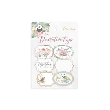 P13 - DECORATIVE TAGS PRECIOUS 04, 6PCS
