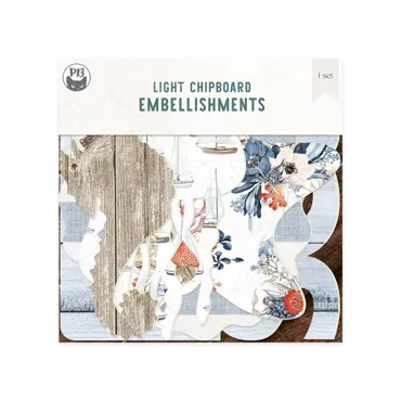 P13 - LIGHT CHIPBOARD ALBUM BASE WITH PAPERS SEA LA VIE - MIX AND MATCH, 6X6", 1SET