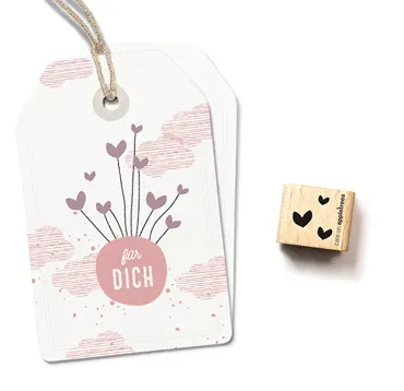 Cats on appletrees Ministempel Herzchenwolke