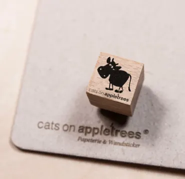 Cats on appletrees Ministempel Kuh Erika
