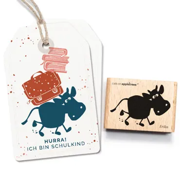 Cats on appletrees Stempel Kuh Erika