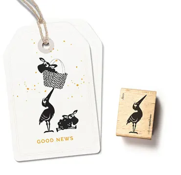 Cats on appletrees Stempel Storch Hans