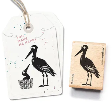 Cats on appletrees Stempel Storch Hultreich