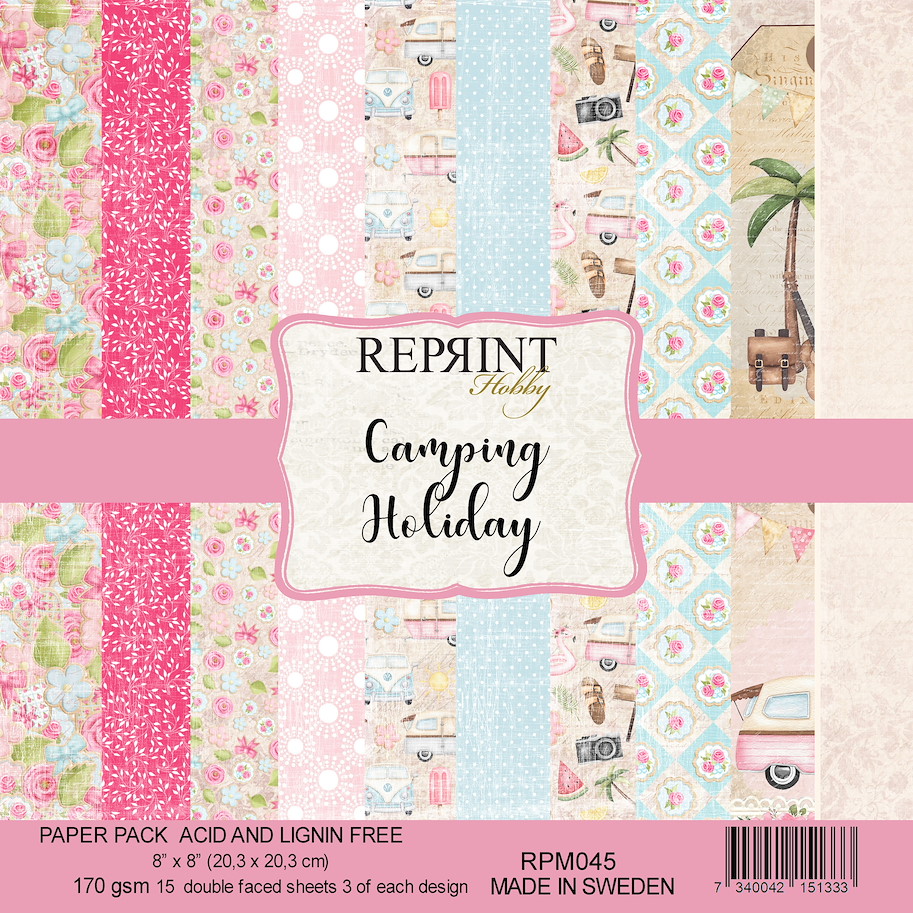 Reprint Camping Holiday 8x8 Inch Paper Pack 
