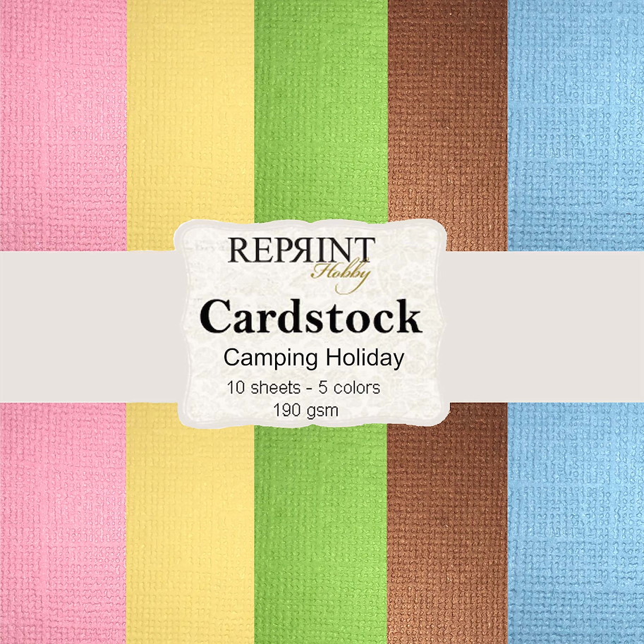 Reprint Camping Holiday 12x12 Inch Cardstock