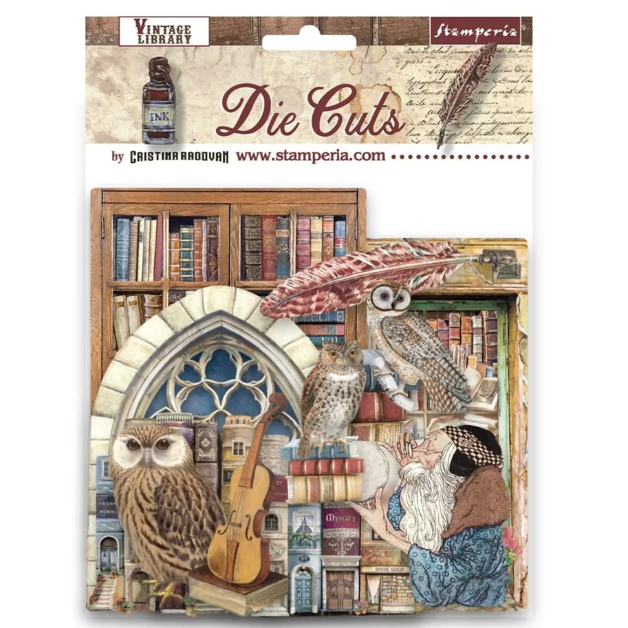 Stamperia Vintage Library Die Cuts (44pcs)