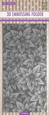 Nellie Snellen 3D Embossing Folders Poinsettia