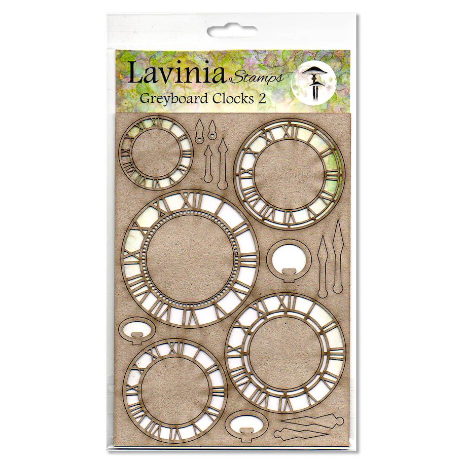 Lavinia Stamps Greyboard Clocks 2 