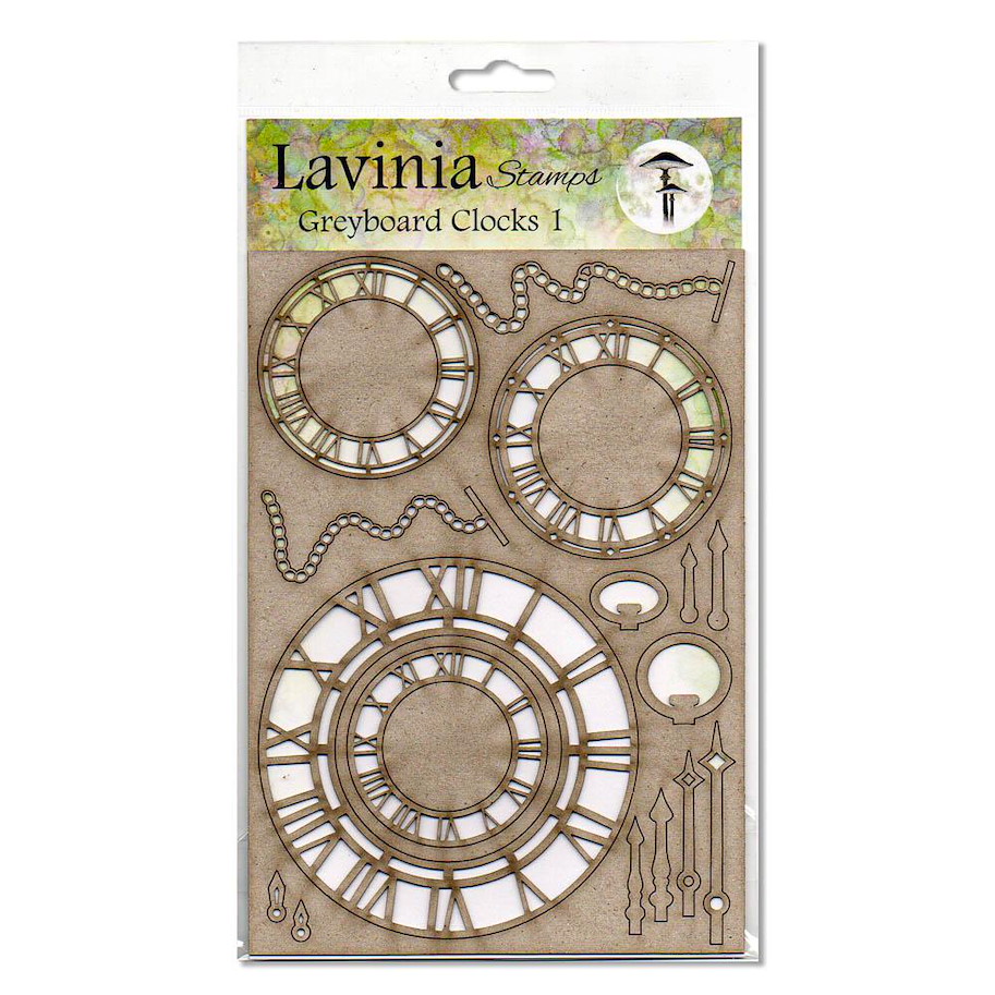 Lavinia Stamps Greyboard Clocks 1