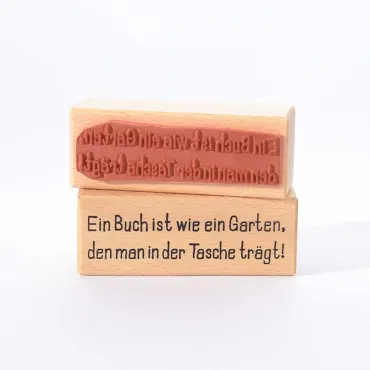 Heindesign Motivstempel Ein Buch ist wie ein Garten ...